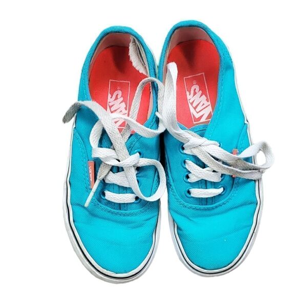 Vans Aqua Blue & Orange Sneakers - Picture 1 of 5
